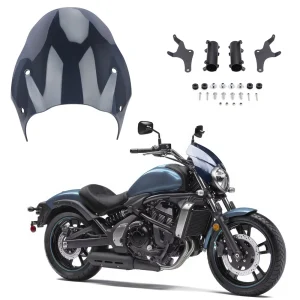 Moto Parabrezza Carenatura Deflettore Parabrezza con Staffa Set Fisso per Kawasaki Vulcan S 650 VN650 Cafe SE 650 2015-2025