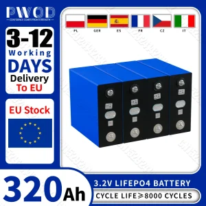 Batteria Lifepo4 320AH 3.2V Brand New 8000 Cicli Batterie Ricaricabili FAI DA TE 12V 24V 48V RV EV Barca Golf Cart Yacht Van Cell Pack