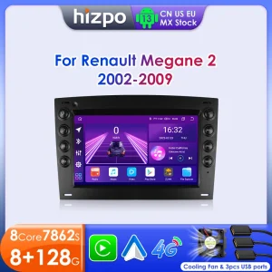 Hizpo 7 ”2Din Autoradio Per Renault Megane 2 2002-2009 Navigazione GPS Unità Principale Carplay Android Auto Stereo Lettore Multimediale
