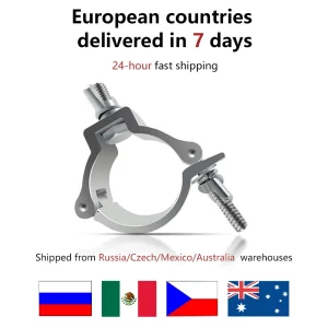 10 pz/lotto In Lega di Alluminio Luci Della Fase Morsetto Gancio Ganci Staffa Gancio Pesante Illuminazione del Teatro 48-51mm 100kg Luce Della Fase gancio