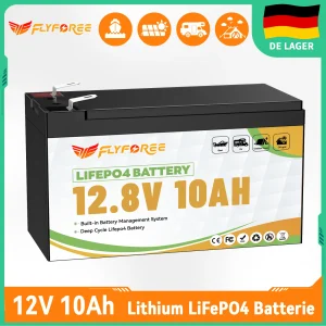 Batteria al litio 12V 10AH LiFePO4 con BMS 4000+ Cicli profondi Batteria al litio ricaricabile per Fish Finder Light Kids Car Camping