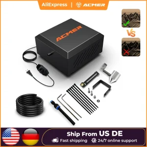 ACMER C4 Pompa di assistenza all’aria laser Kit sistema di assistenza all’aria a basso rumore 30 l/min Rimozione polvere di fumo per macchina da taglio per incisione laser