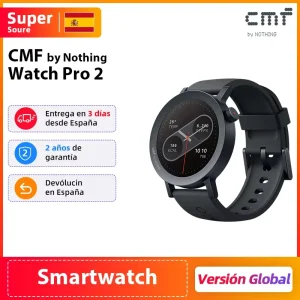 Versione globale CMF by Nothing Watch Pro 2 Display AMOLED da 1,32″ Chiamate Bluetooth con riduzione del rumore AI GPS multi-sistema integrato Bluetooth 5.3 CMF Watch Pro 2