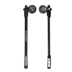 Pompa ad aria per sospensione per bicicletta Pompa per ammortizzatore ad aria per bici ad alta pressione da 300 psi Pompa per bicicletta universale con manometro e pulsante di spurgo dell’aria