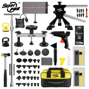 Strumento Super PDR Kit per rimozione ammaccature per auto Kit di riparazione ammaccature senza vernice Estrattore ammaccature Ventose Ventosa per auto Denting carrozzeria Strumenti auto