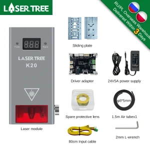 LASER TREE 20W 10W 5W Testa laser a potenza ottica 450nm Luce blu Modulo laser TTL per incisore CNC Taglio del legno Strumenti fai da te