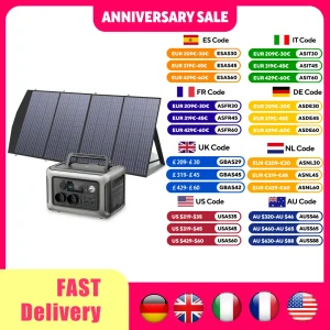 Generatore solare ALLPOWERS R600 con pannello solare (opzionale), centrale elettrica portatile LiFePO4 da 600 W 299 Wh con caricatore solare per campo