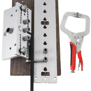 3 In 1 tassello Jig lavorazione del legno perforatore guida trapano 7/8/10MM M14 M18 alluminio legno posizionamento foro apri strumento fai da te