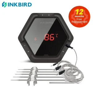 INKBIRD IBT-6XS termometro per barbecue senza fili cottura digitale carne cibo forno griglia termometro 6 sonde e Timer USB ricaricabile