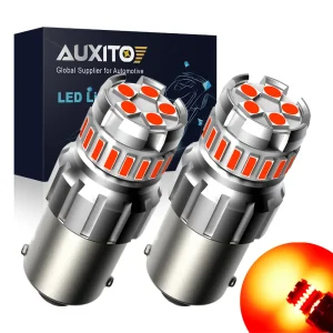 AUXITO 1156 BA15S P21W rosso LED 1157 BAY15D P21/5W 7507 lampadine LED Super luminoso bianco DRL luci dei freni di stazionamento auto retromarcia