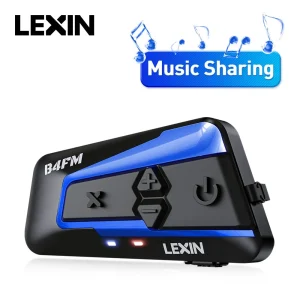 Lexin B4FM- X Bluetooth Moto interfono Casco cuffie impermeabili Intercomunicadores de Casco Moto FMRadio e batteria 850mAh