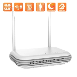 Techage 8CH 5MP H.265 WIFI Videoregistratore di rete NVR Box per sistema di sorveglianza di sicurezza Monitor di tracciamento facciale NVR wireless