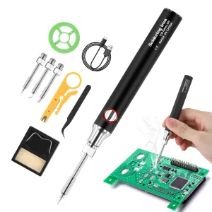 Kit saldatore senza fili penna per pistola per saldatura elettrica portatile ricaricabile 3 regolazione della temperatura per la riparazione di elettrodomestici