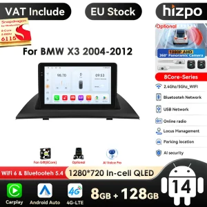 Monitor vocale AI 8G + 128G con schermo Stereo per BMW X3 E83 2004- 2012 autoradio 2 Din Android Auto Multimedia GPS Carplay 2din
