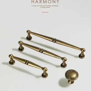 Maniglie per mobili in ottone antico vintage tradizionale in stile americano, maniglie per armadi da cucina, pomelli per cassetti per ferramenta per mobili