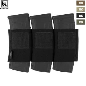 KRYDEX 5.56 Custodia per inserti per caricatore tripla, portariviste integrato elastico stile Spiritus per pettorale Micro Fight MK3 MK4