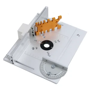 Piastra per inserti da tavolo per router in alluminio Banchi per la lavorazione del legno Piastra ribaltabile per router con guida per mitra Tavolo per incisione