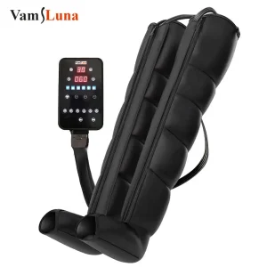 Massaggiatore per Gambe a Compressione d’Aria con 6 Camere e Display LCD per Recupero Atleti e Massaggio Polpacci