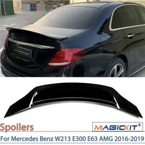 MAGICKIT per Mercedes Benz W213 E300 E63 AMG 2016-2019 Spoiler bagagliaio posteriore nero lucido US nero lucido stile Renntech/stile R