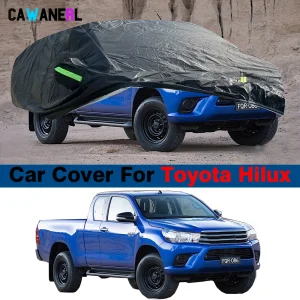 Copertura per auto completamente nera impermeabile per camion esterno anti-UV sole neve pioggia copertura di protezione dal ghiaccio per Toyota Hilux 2004-2025