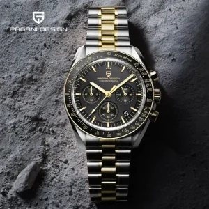 PAGANI DESIGN 2025 Argento Oro Luna Orologi al quarzo di lusso da uomo Cronografo sportivo Cristallo di zaffiro Orologio da uomo in acciaio inossidabile