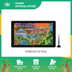 HUION Kamvas 22 Plus Display a penna grafica tavoletta per pittura artistica digitale Monitor QD da 21.5 pollici con vetro inciso antiriflesso 140% sRGB