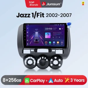 Junsun Wireless CarPlay Android Auto Autoradio Per Honda Fit Jazz City 2002 2003 2004-2007 GPS Multimediale 2 din
