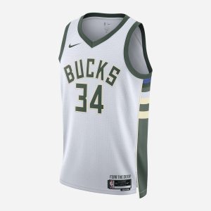 Nike Giannis Milwaukee Bucks Asc M – Canotta Basket – Uomo – Bianco