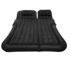 Letto gonfiabile pieghevole universale Set materasso gonfiabile portatile Sedile posteriore per auto Cuscino per letto ad aria floccante per dormire con pompa + cuscino