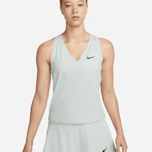 Nike Dri Fit Court Victory W – T-shirt Tennis – Donna – Grigio