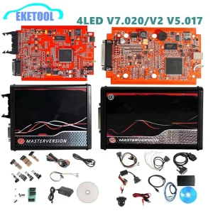 KESS Online Red V2.80 V5.017 V2 KTAG 4LED V7.020 V2.25 No Token OBD2 Manager V7.020 OBD2 V2 Programmatore ECU Scanner