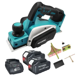 PATUOPRO 15000RPM pialla elettrica portatile ricaricabile Cordless mobili fai da te pialla elettrica per il taglio del legno per batteria Makita 18V