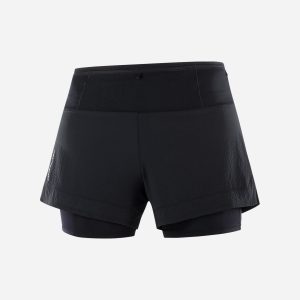 Salomon Sense Aero 2in1 W – Short Running – Donna – Nero