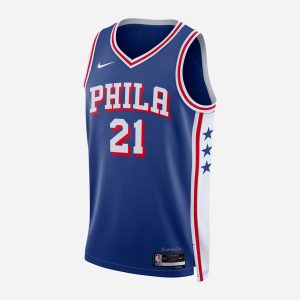 Nike Joel Embiid Philadelphia 76e Icon M – Canotta Basket – Uomo – Blu