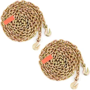 SucceBuy 1/2 pezzi di rimorchio a catena legante rimorchio zincato camion con ganci di presa di sicurezza per legare legare il trasporto a pianale