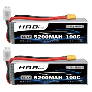 Batteria Lipo HRB 3S 11.1V 5200mah RC Lipo 100C Batteria con connettore XT60 per 1/10 1/12 RC Car Truck Monster RC Aereo Barca