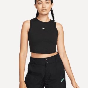 Nike Cost Crop Small Logo Essentials W – Canotta – Donna – Nero