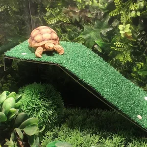 Piattaforma per tartarughe Simulazione Rampa per erba Tartaruga Riposo Terrazza Rettile Prato Scaletta per arrampicata Accessorio per serbatoio per tartarughe acquatiche