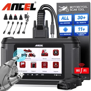ANCEL MT500 Pro Moto Scanner Tutto Il Sistema ECU Codifica Olio Rese Strumento Diagnostico OBD2 per BMW HONDA YAMAHA KTM SUZUKI KAWASAKI