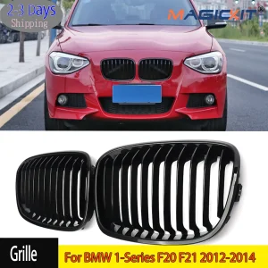 MagicKit Auto Racing Grill Misura Per BMW F20 F21 LCI 1 Serie 1 Coppia Griglia Anteriore Rene 2011 2012 2013 2014 2015 Accessori Auto