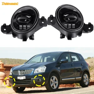 2 pezzi auto sinistra + destra lente LED fendinebbia lampada di marcia diurna DRL 30W H11 per Nissan Qashqai Qashqai + 2 (J10) 2006-2013