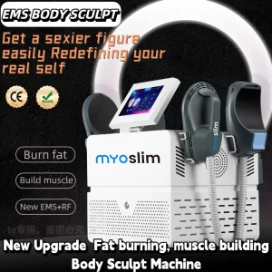 Myoslim Sculpt Machine 15Tesla 6500w EMS RF Grasso Dimagrante Bruciare Stimolazione Muscolare Body Sculpting 15 Terapia Elettromagnetica