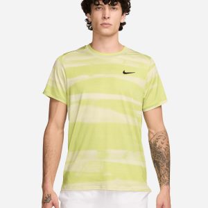 Nike Dri Fit Advantage Print M – T-shirt Tennis – Uomo – Giallo
