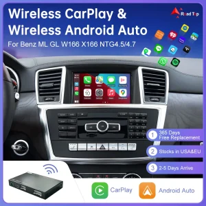 Wireless CarPlay per Mercedes Benz ML GL W166 X166 NTG4.5/4,7 2012-2015 Android Auto Mirror Link AirPlay Car Play Bluetooth USB