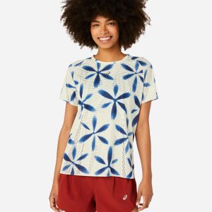 Asics Metarun Shibori W – T-shirt Running – Donna – Blu