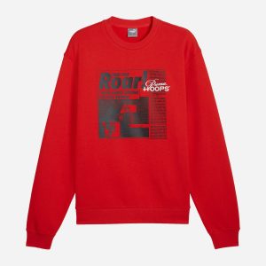 Puma Crew Media Day Gfx M – Felpa – Uomo – Rosso