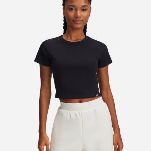 Under Armour Crop W – T-shirt – Donna – Nero