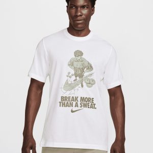 Nike Dri Fit Graphic M – T-shirt Training – Uomo – Bianco