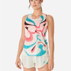 Asics Kumadori Metarun W – Canotta Running – Donna – Arancione