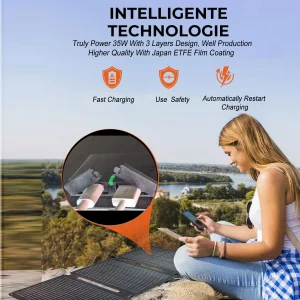 Pannello Solare Flessibile 35W 50W 60W 70W 80W 100W 110W 120W 12V con Sistema di Rivestimento Anticorrosione ETFE, Kit di Alimentazione